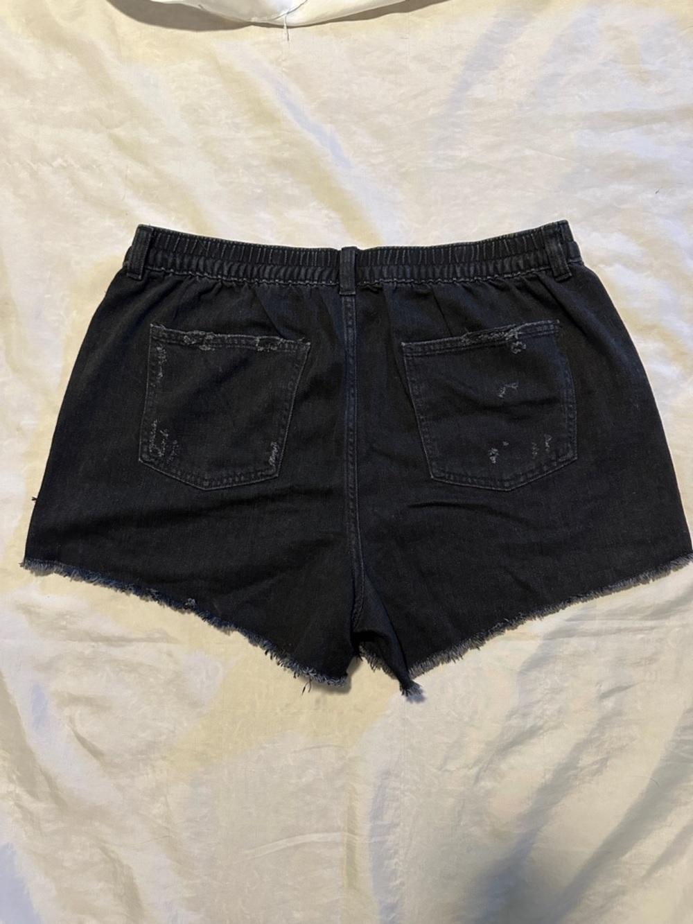 NWT Aerie Black Denim Shorts Sz L - Picture 6 of 8